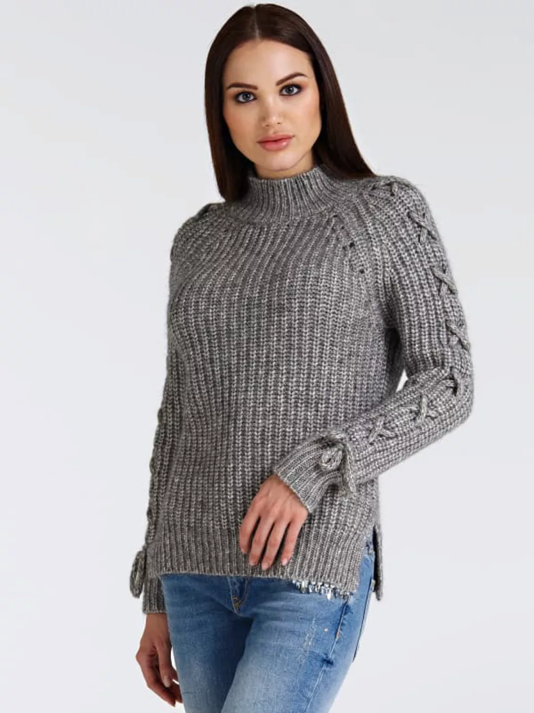 Pullover Ärmel Detail Korsettstil günstig online kaufen