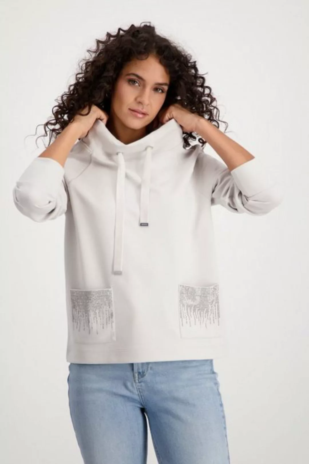 Monari Sweatshirt "Sweatshirt Basic Schmuck", mit Strass günstig online kaufen