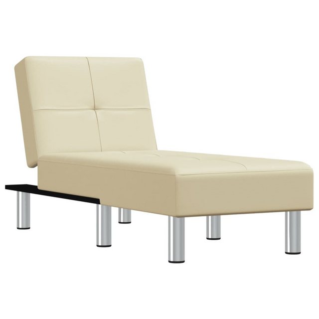 vidaXL Chaiselongue Chaiselongue Creme Kunstleder, 1 Teile günstig online kaufen