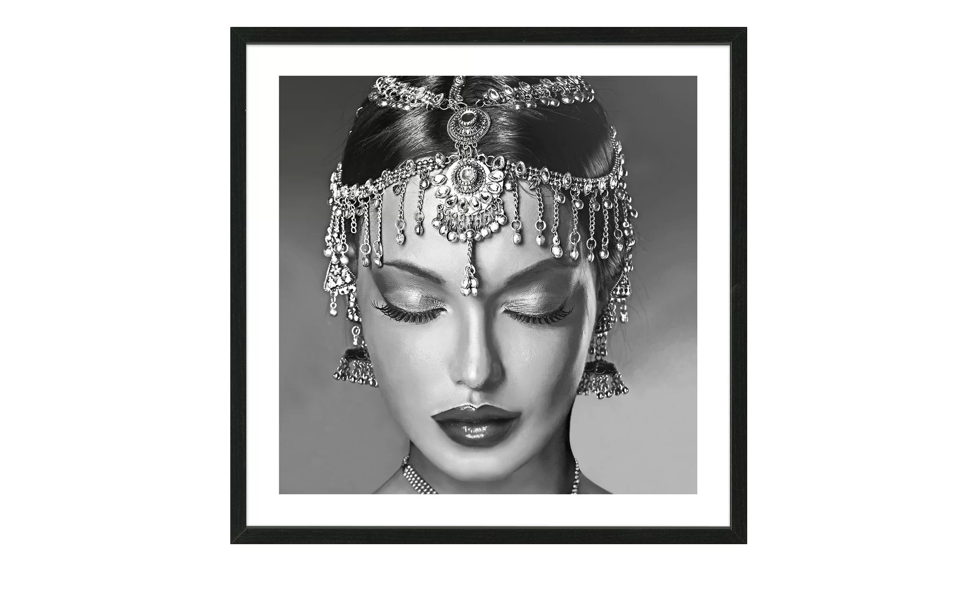 Gerahmtes Bild Scandic  Oriental Womans Face - 50 cm - 50 cm - Sconto günstig online kaufen