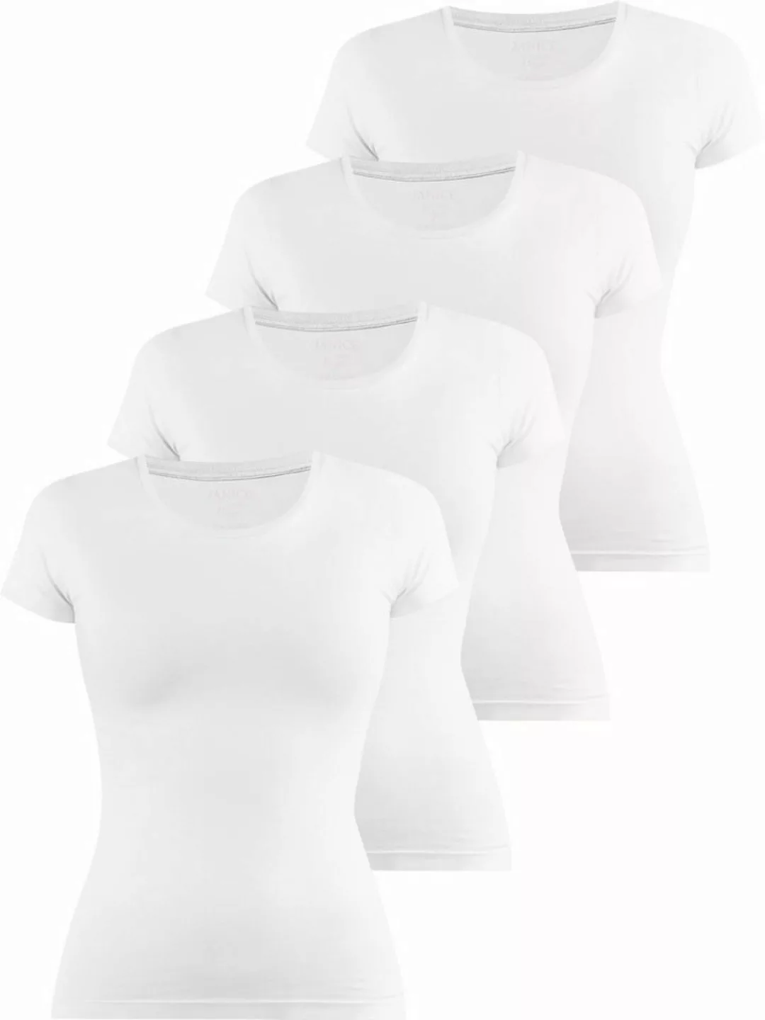 Janice Kurzarmshirt 2 x Damen T-Shirt Nysa Figurbetontes Shirt aus Baumwoll günstig online kaufen