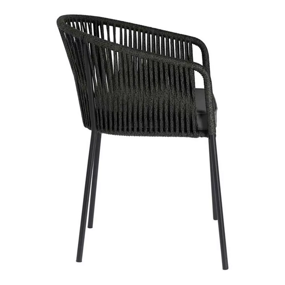 Stühle In- und Outdoor geeignet Kordel Geflecht und Stahl (4er Set) günstig online kaufen