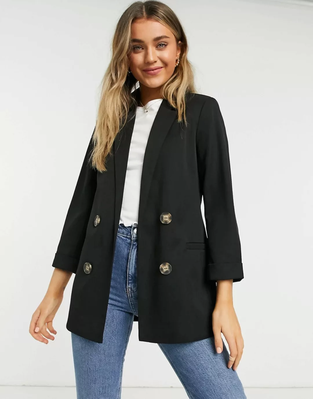 Stradivarius – Oversized-Blazer in Schwarz günstig online kaufen