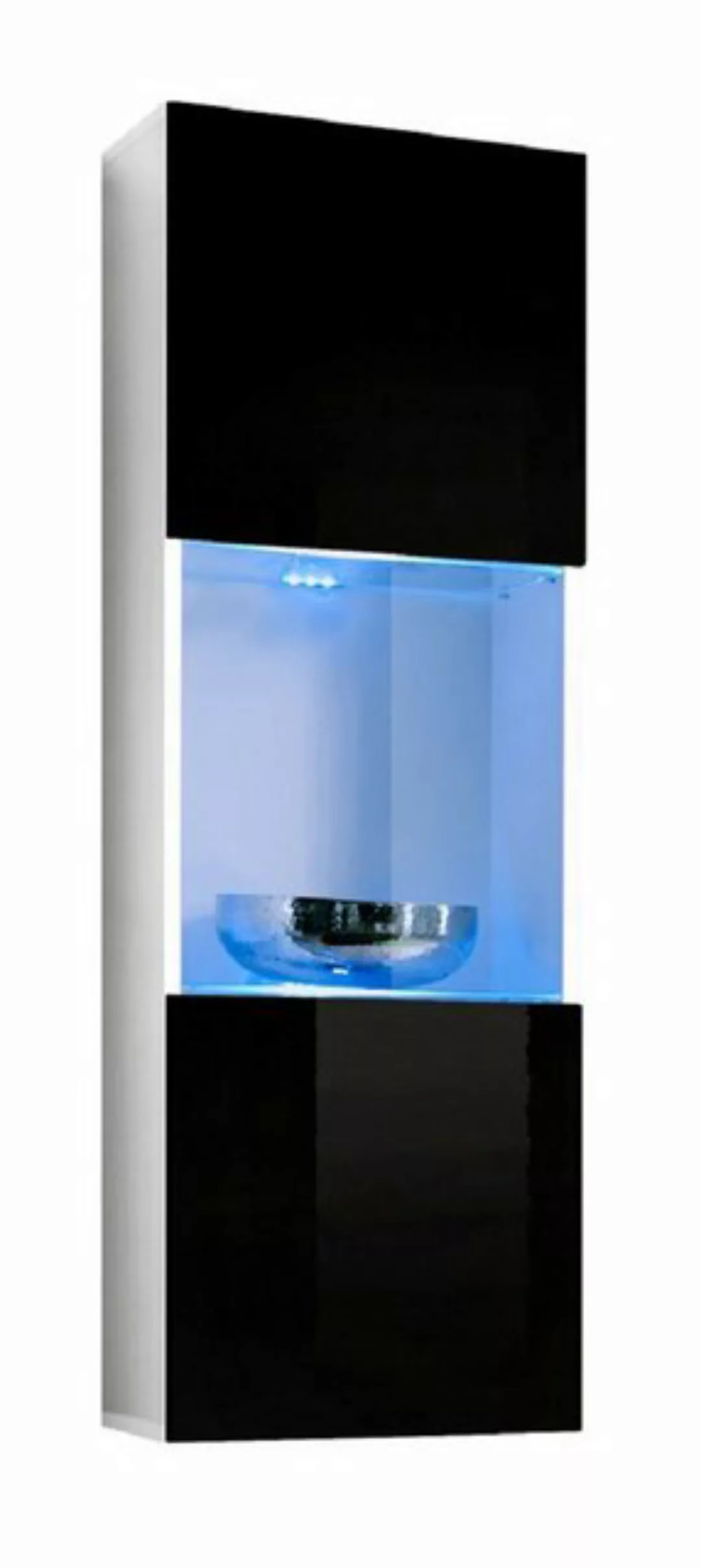 ASM-Moebel Hängevitrine Hängevitrine Glasvitrine FLY II Hochglanz Led Push- günstig online kaufen