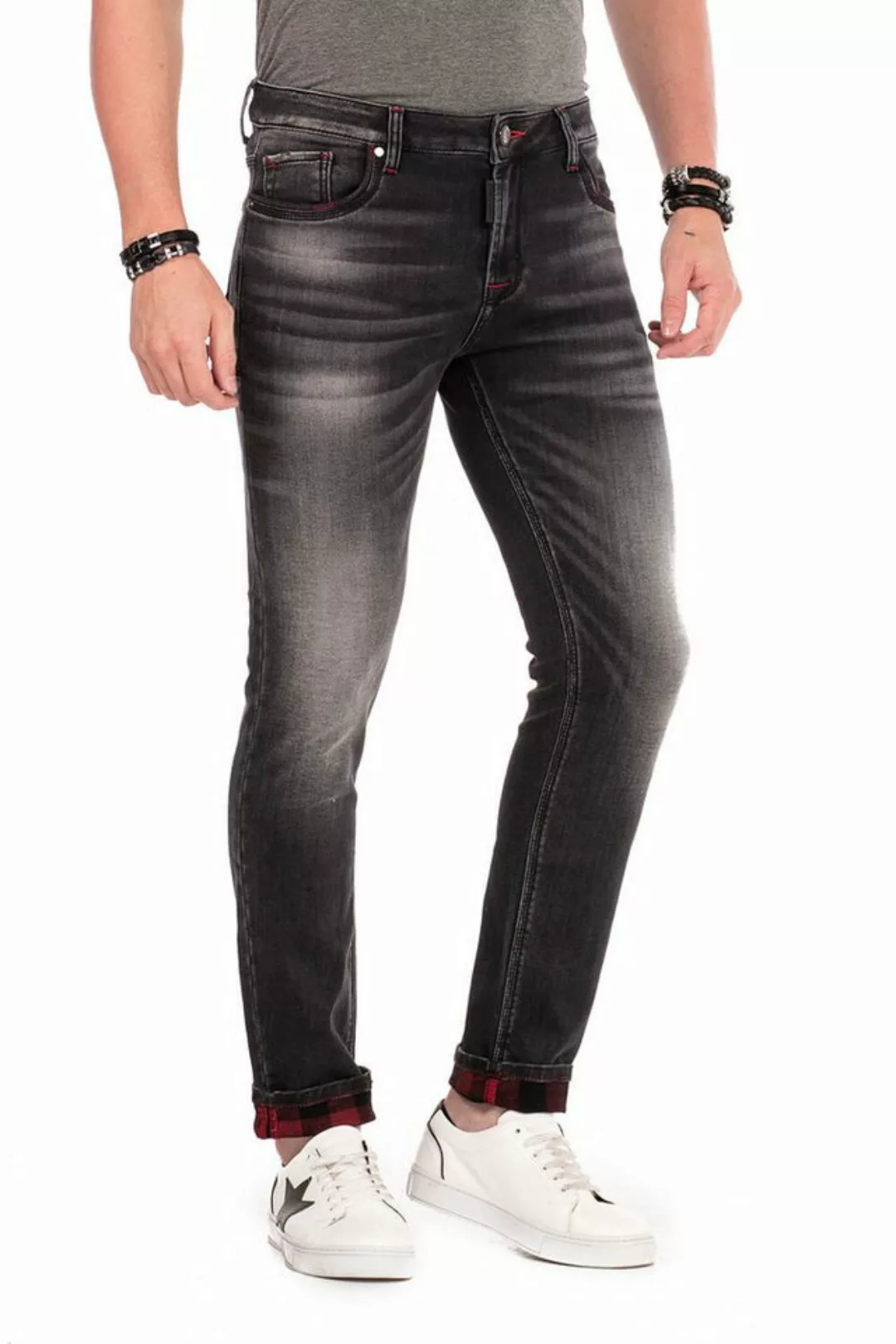 Cipo & Baxx Slim-fit-Jeans im Used Look günstig online kaufen