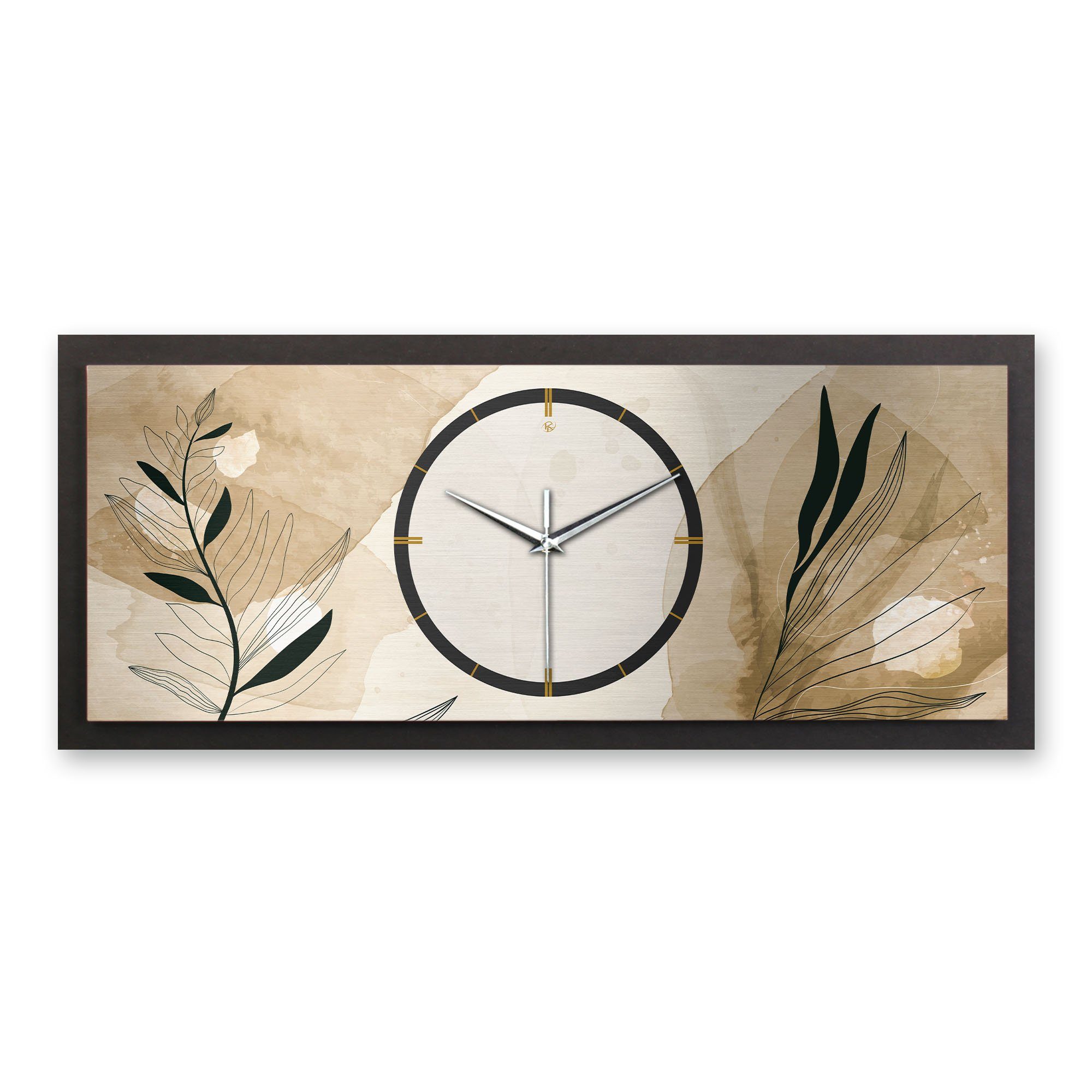 Kreative Feder Wanduhr 3D Designer-Wanduhr Brown günstig online kaufen