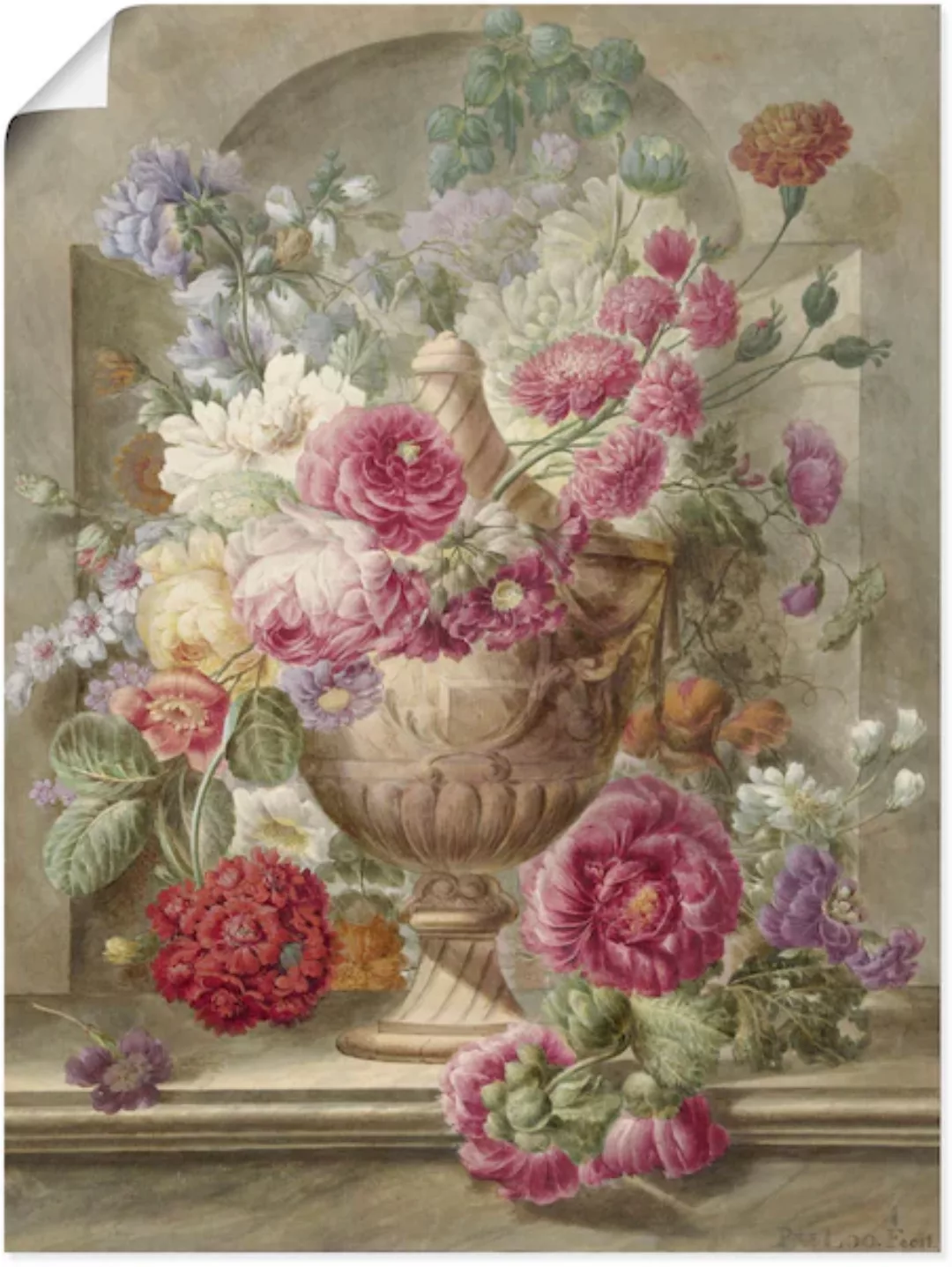 Artland Wandbild »Vase mit Blumen.«, Arrangements, (1 St.) günstig online kaufen