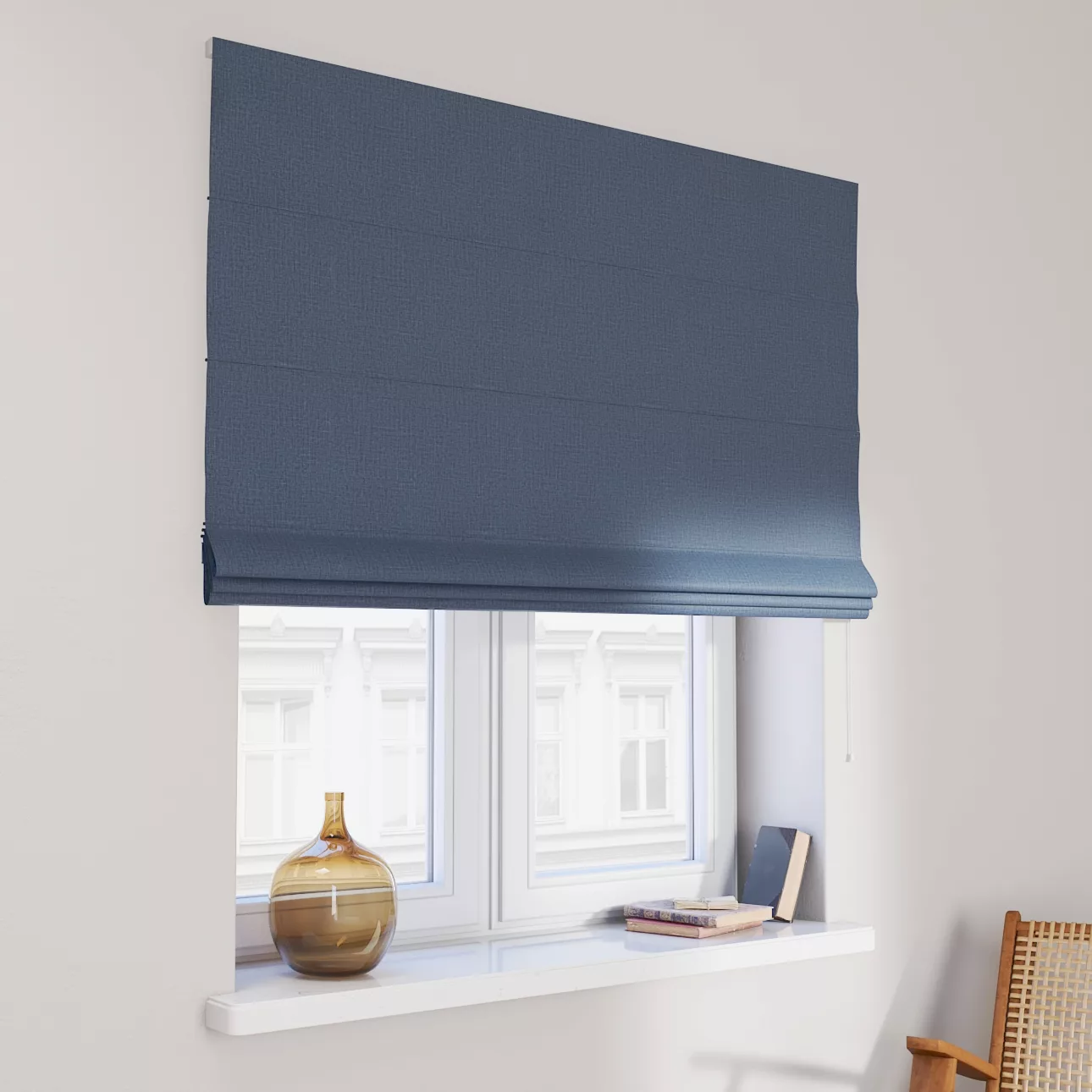 Dekoria Raffrollo Capri, dunkelblau, 160 x 170 cm günstig online kaufen