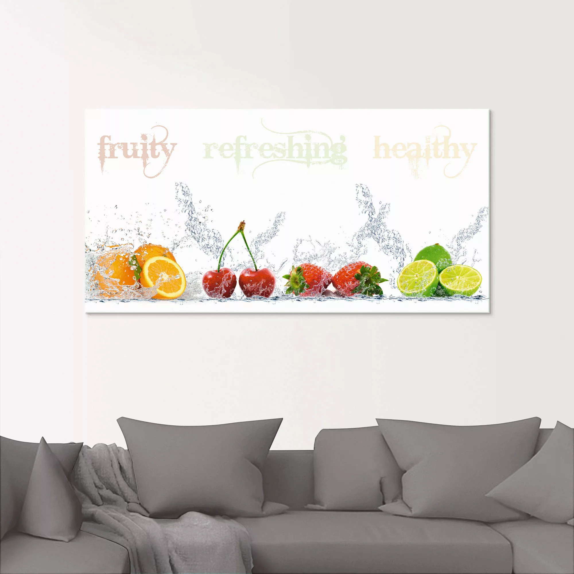 Artland Glasbild »Fruchtig erfrischend gesund Fruchtmix«, Lebensmittel, (1 günstig online kaufen