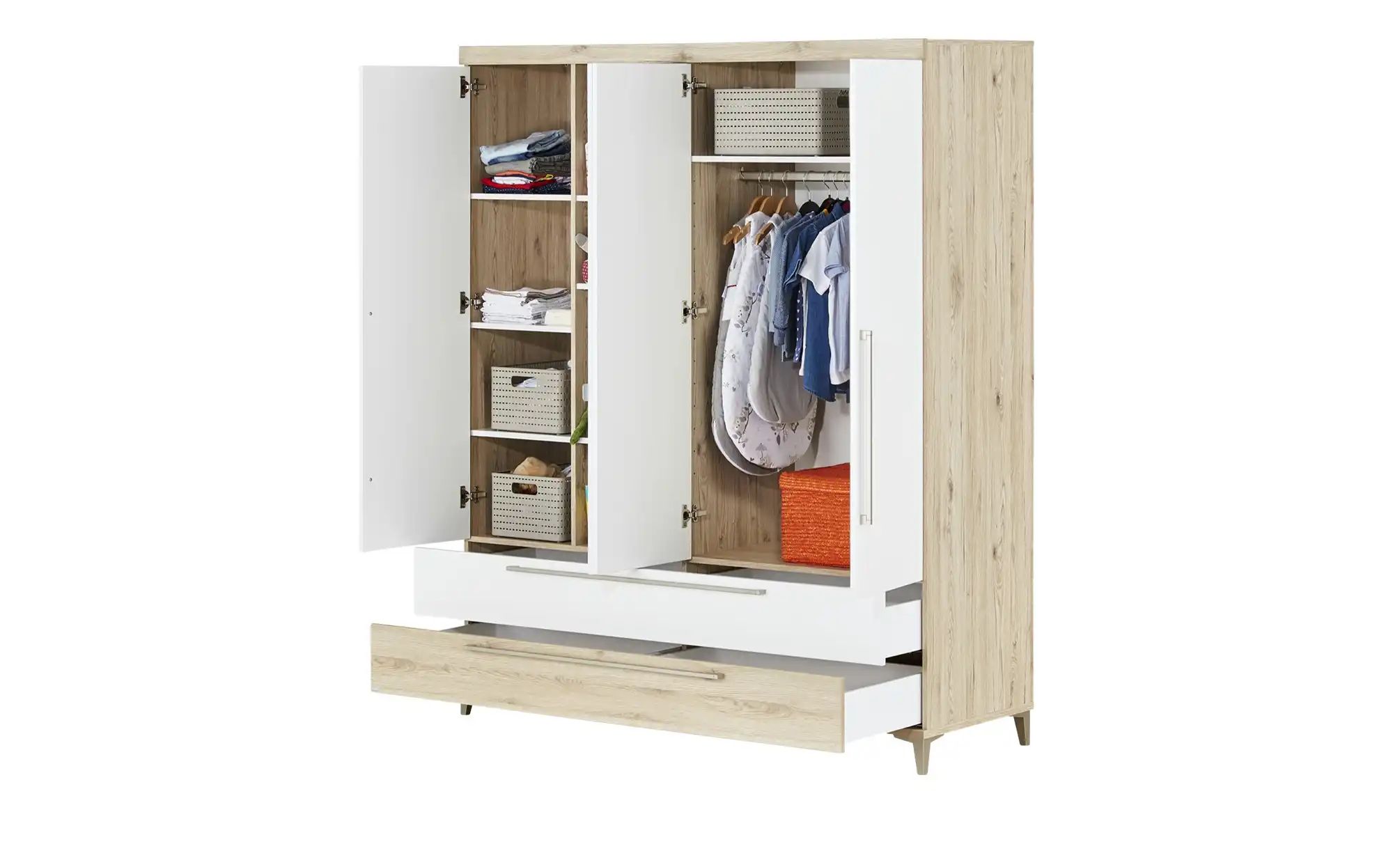 Kleiderschrank  Remo ¦ holzfarben ¦ Maße (cm): B: 164 H: 199 T: 55,9 Baby > günstig online kaufen