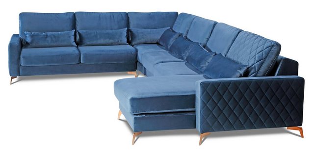 Xlmoebel Ecksofa Designer-Wohnlandschaft aus Samtstoff in U-Form, Hergestel günstig online kaufen