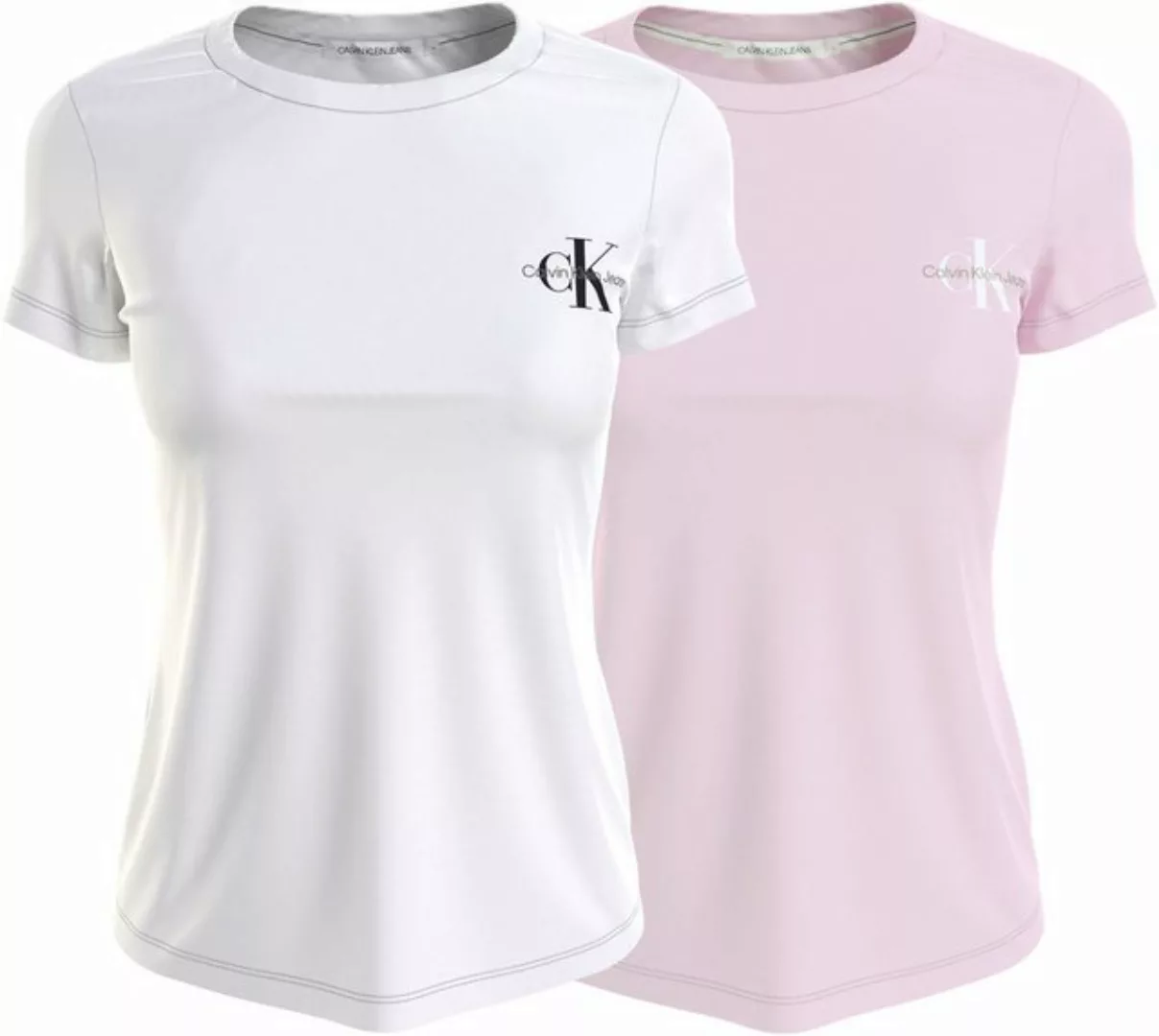 Calvin Klein Jeans Rundhalsshirt 2-PACK MONOLOGO SLIM TEE (Packung, 2-tlg., günstig online kaufen