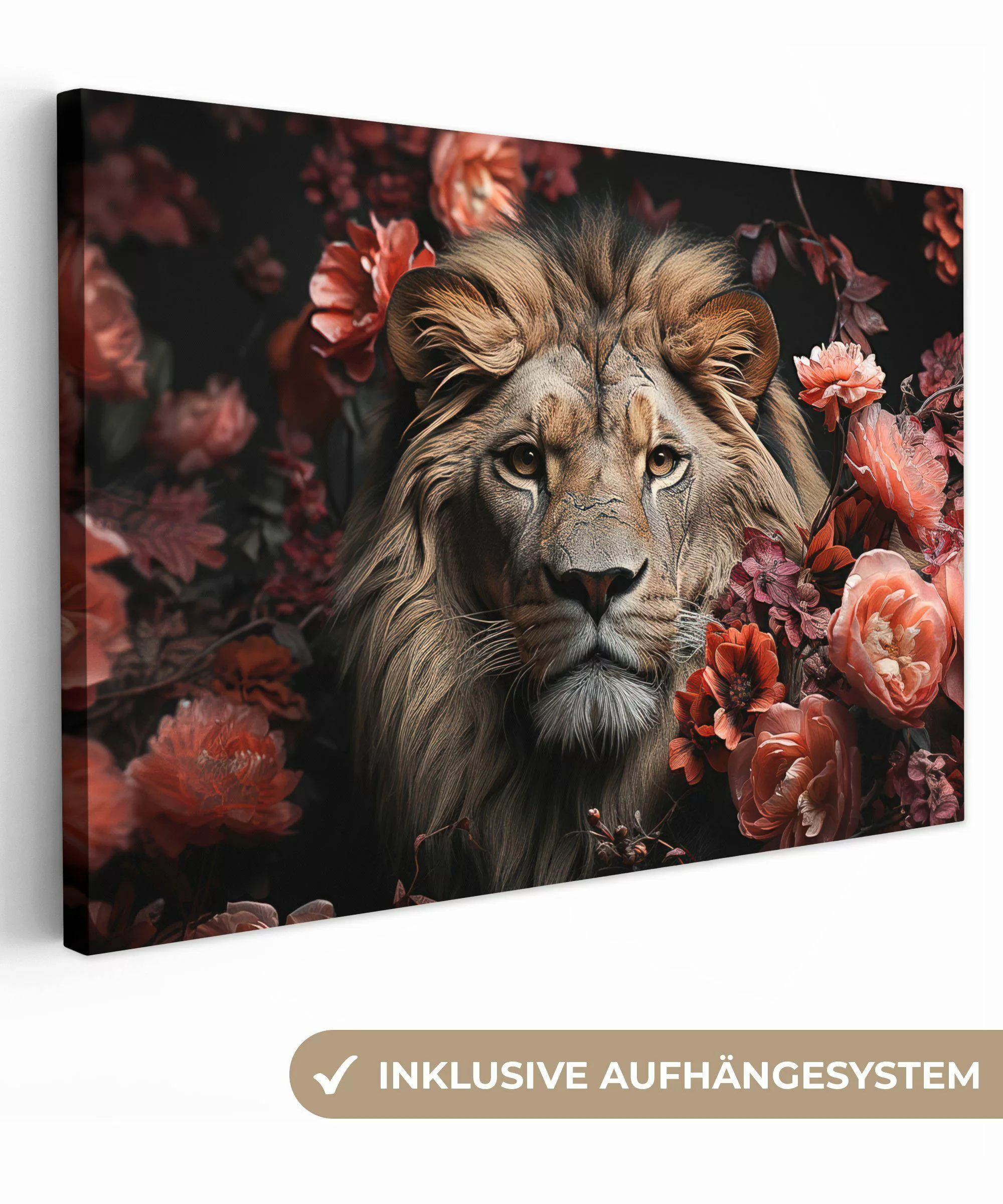 OneMillionCanvasses® Leinwandbild Löwe - Tier - günstig online kaufen