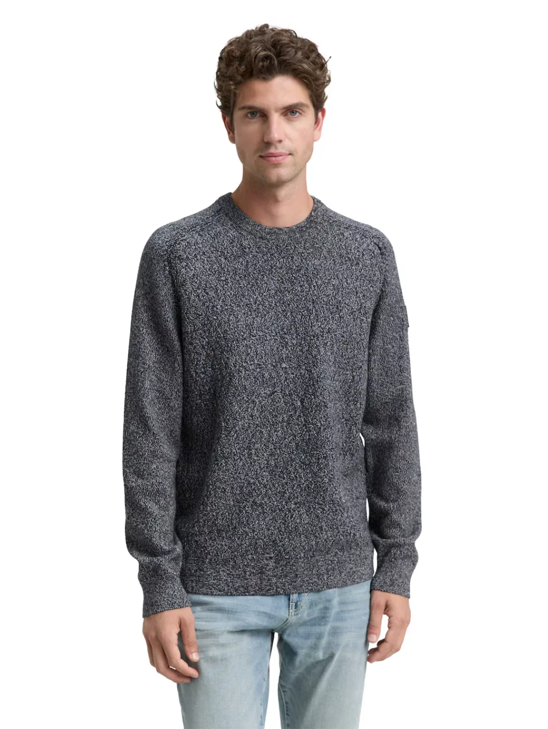 TOM TAILOR Strickpullover, mit Logo Stickerei am Arm günstig online kaufen