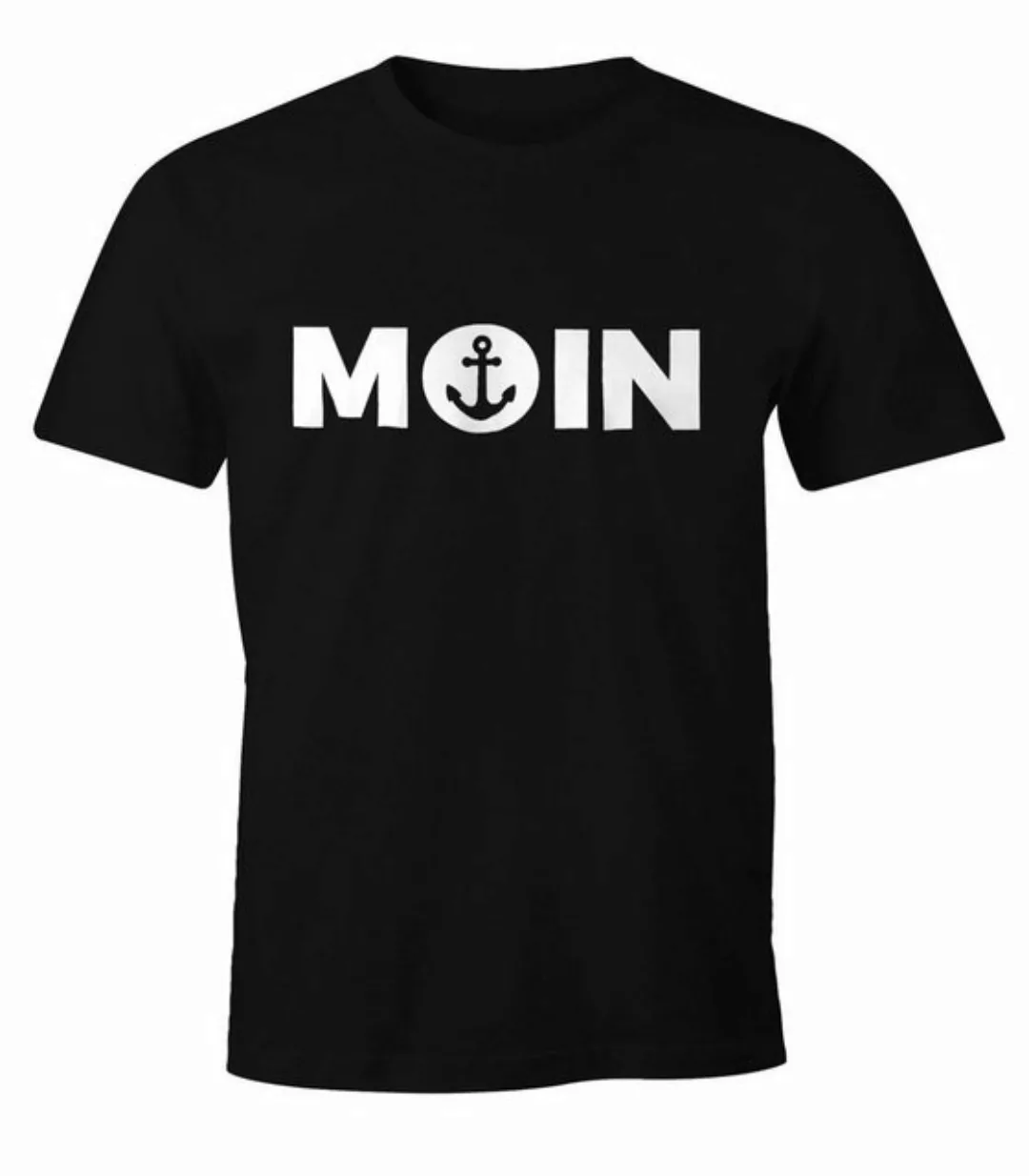 MoonWorks Print-Shirt Cooles Herren T-Shirt Moin mit Anker Shirt Moonworks® günstig online kaufen