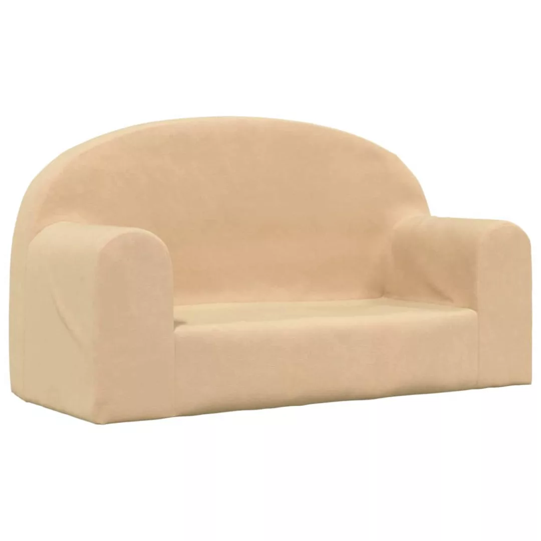 Vidaxl Kindersofa 2-sitzer Creme Weich Plüsch günstig online kaufen