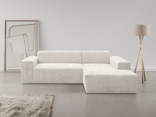 WERK2 Ecksofa "Zeus-L", Curvy Trend Ecksofa mit urbaner Optik günstig online kaufen