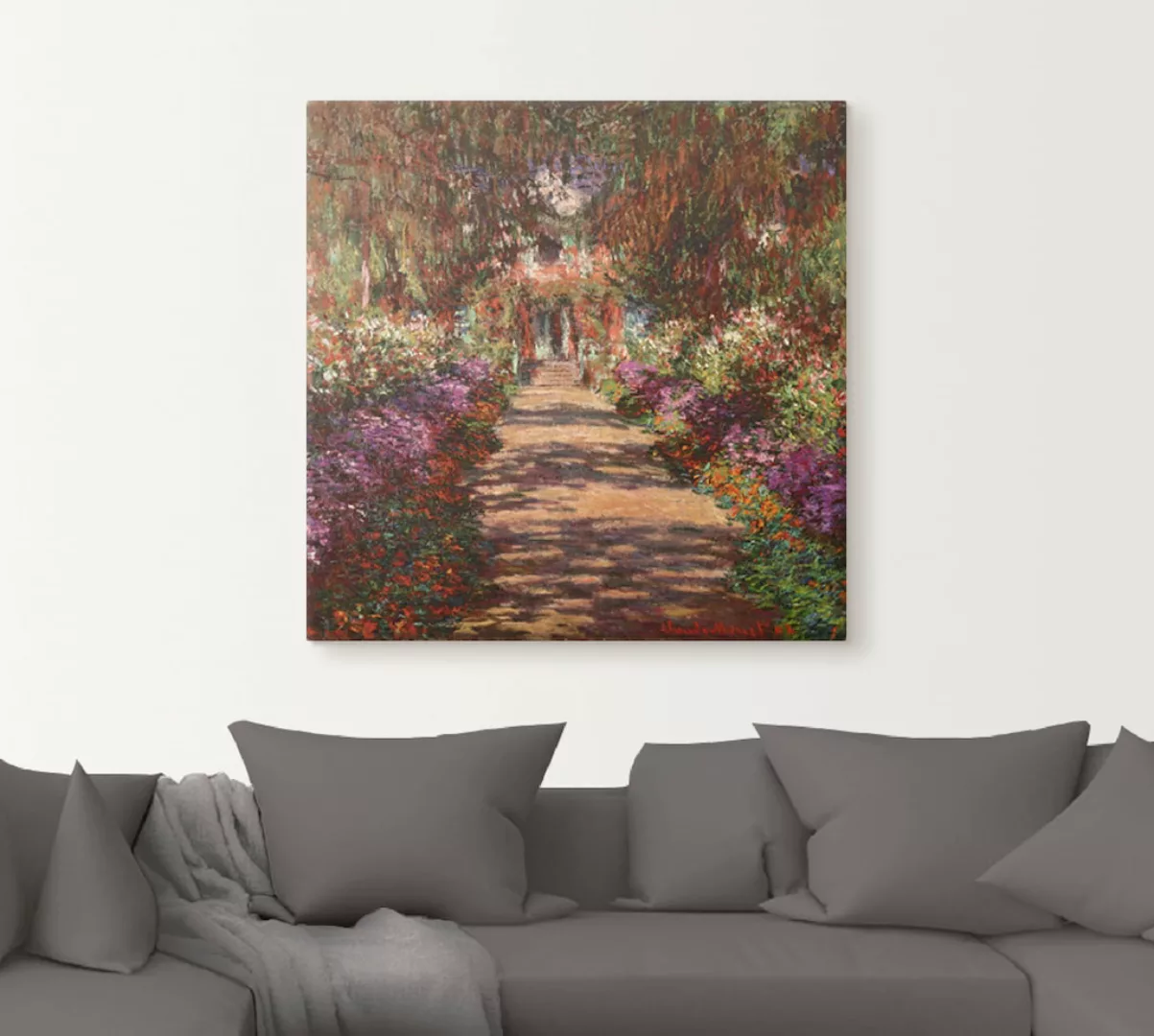 Artland Wandbild »Weg in Monets Garten in Giverny. 1902«, Garten, (1 St.), günstig online kaufen