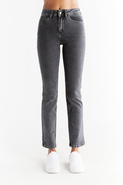 Evermind - Damen Straight Fit Jeans Aus Bio-baumwolle Wq1010 günstig online kaufen
