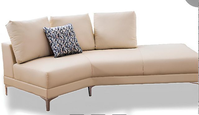 Xlmoebel Chaiselongue Dreisitzer Ledersofa mit modernem Design für das Wohn günstig online kaufen