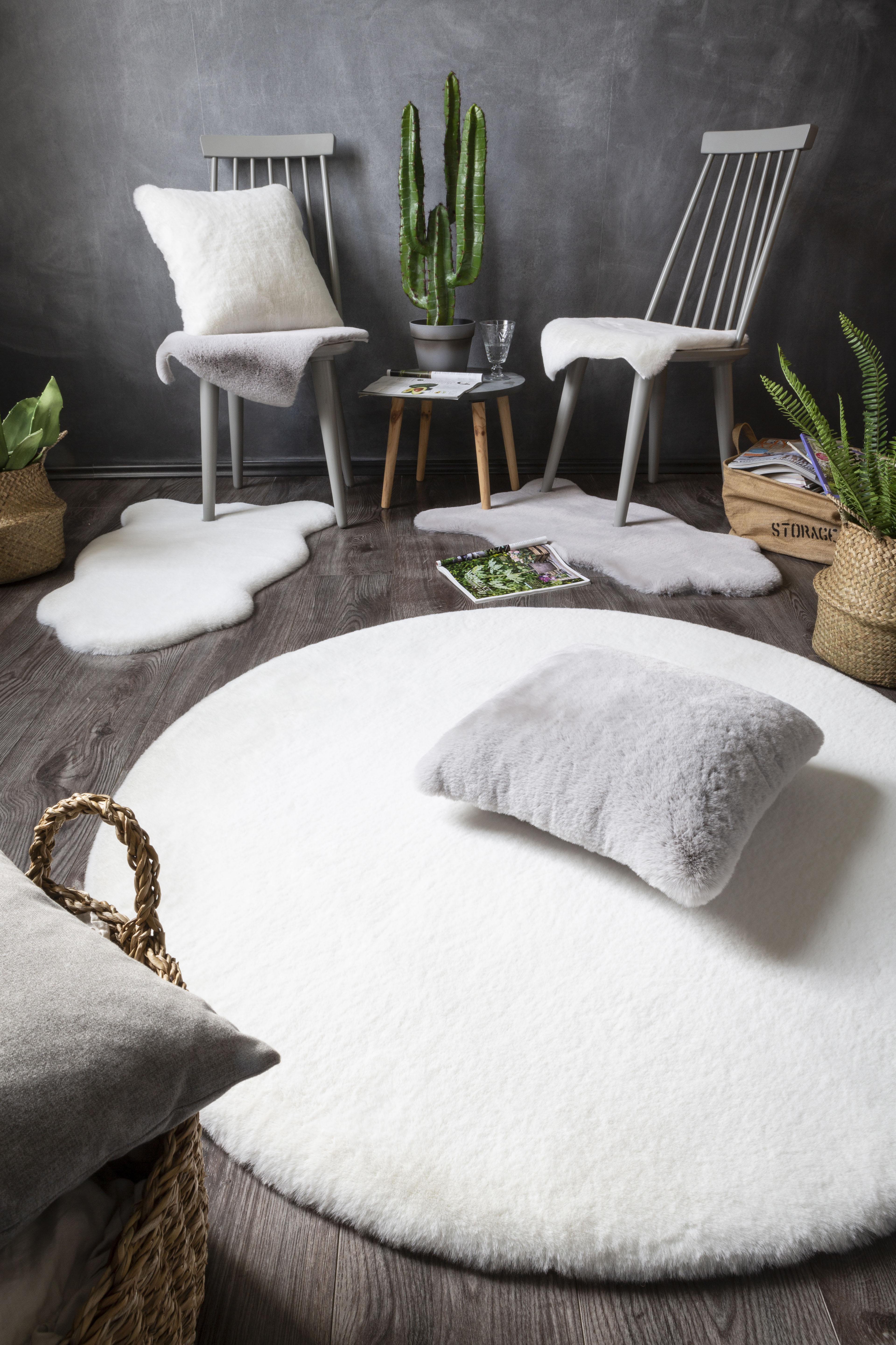 LUXOR living Fellteppich »Novara«, rund, 30 mm Höhe, Kunstfell, Kaninchenfe günstig online kaufen