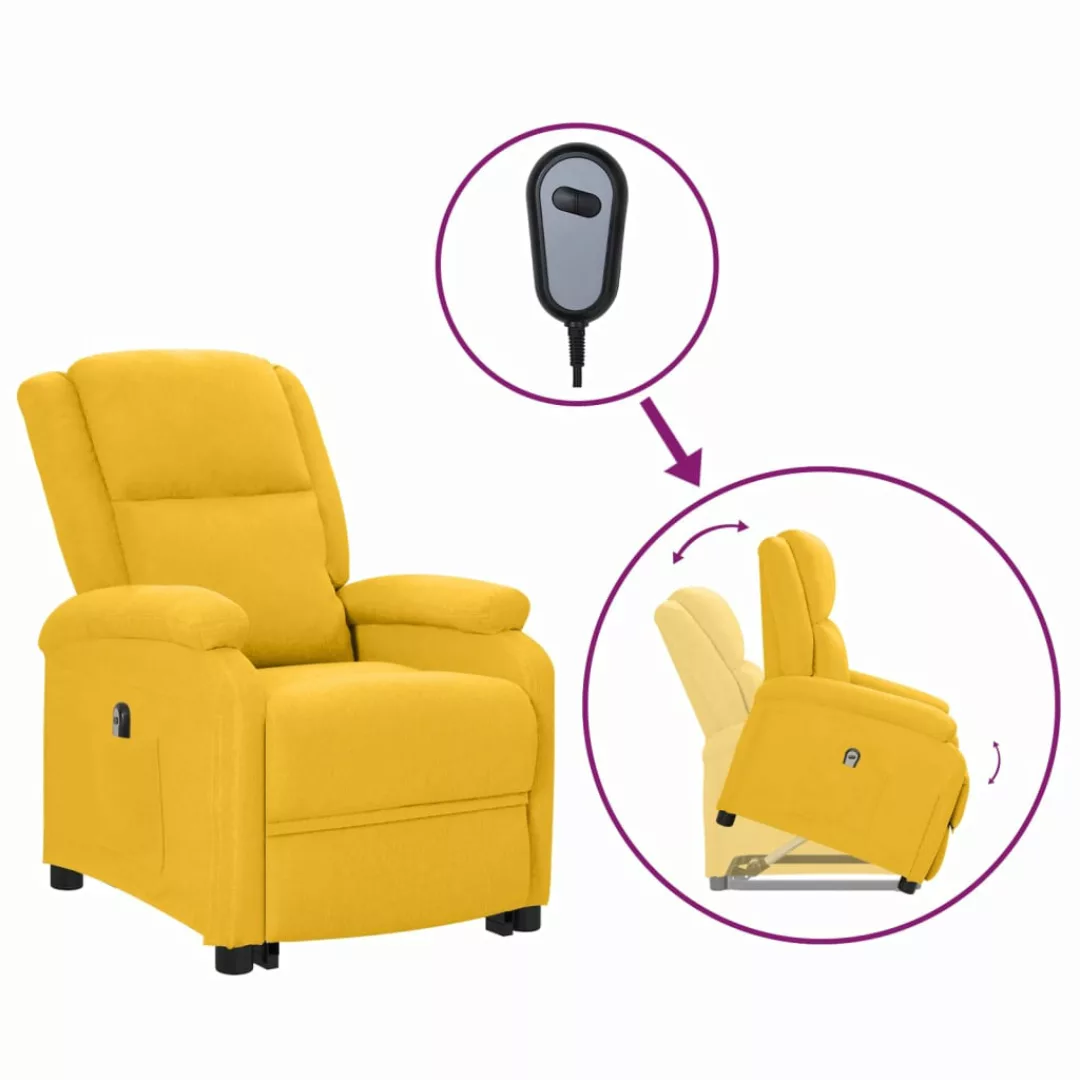 Vidaxl Relaxsessel Mit Aufstehhilfe Gelb Stoff günstig online kaufen