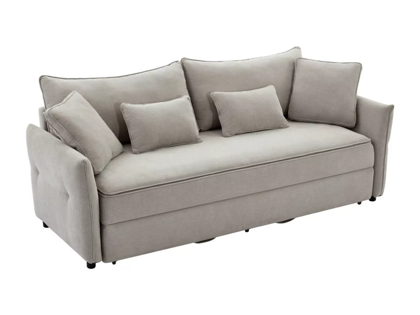 Sofa mit Schlaffunktion 3-Sitzer - Sitzfläche mit Memory Schaum - Stoff - G günstig online kaufen