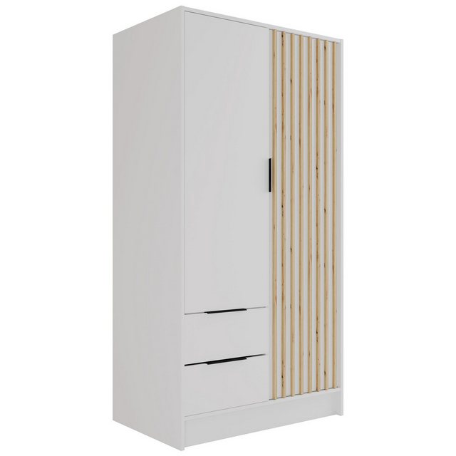 ALTDECOR Drehtürenschrank NELIA (Kleiderschrank Aluminium-Leisten Lamelle) günstig online kaufen