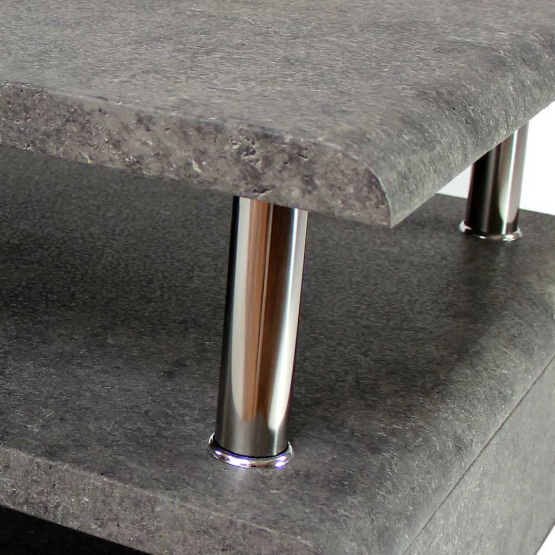 Steinoptik Couchtisch grau in modernem Design 110 cm breit günstig online kaufen