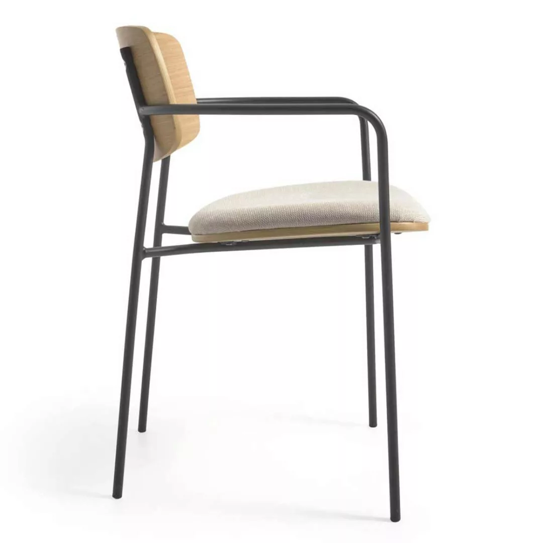 Armlehnenstuhl Set aus Schichtholz und Stahl Retrostil (4er Set) günstig online kaufen
