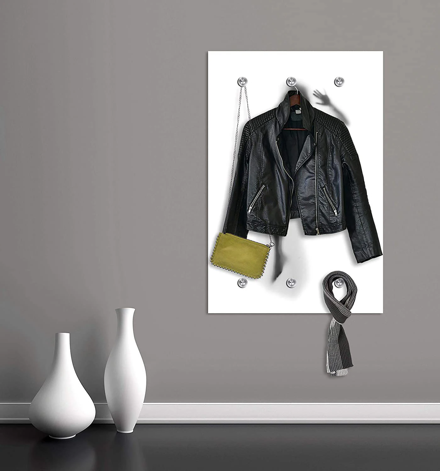 queence Garderobenleiste "Girlsclub", Wand Garderobe, stylisch, weiß, platz günstig online kaufen