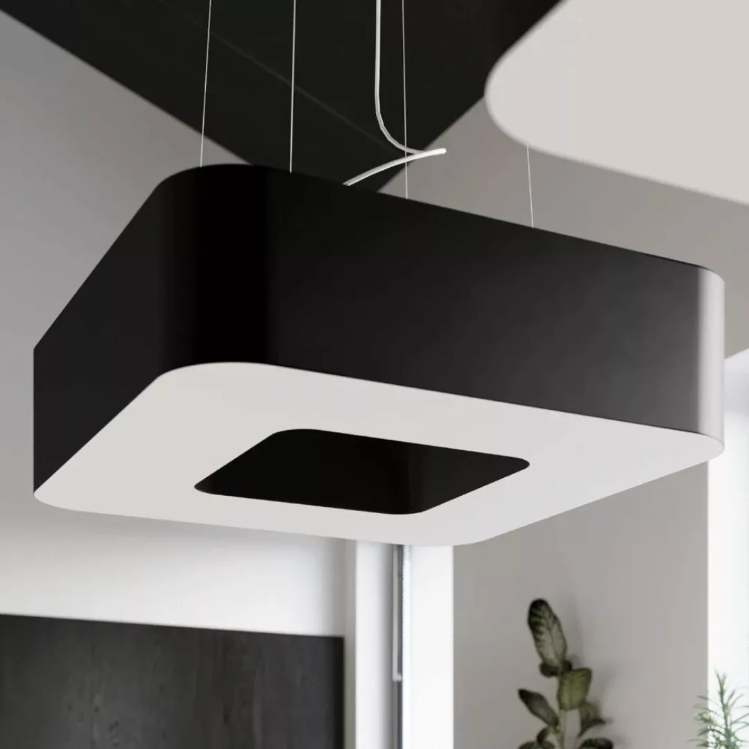 famlights | Pendelleuchte Uta in Schwarz E27 8-flammig 600x600mm günstig online kaufen