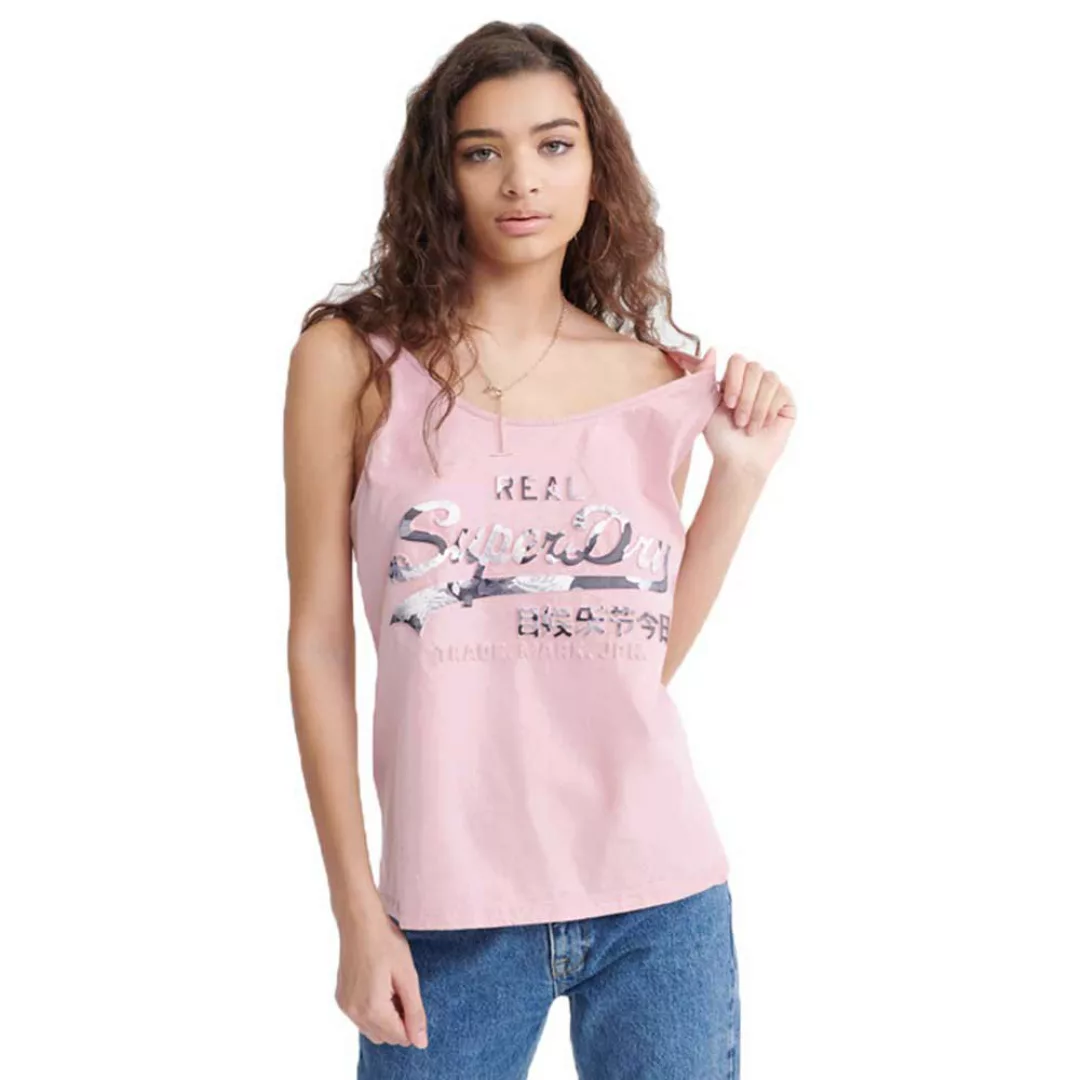 Superdry Vintage Logo Photo Rose Ärmelloses T-shirt XS Soft Pink günstig online kaufen