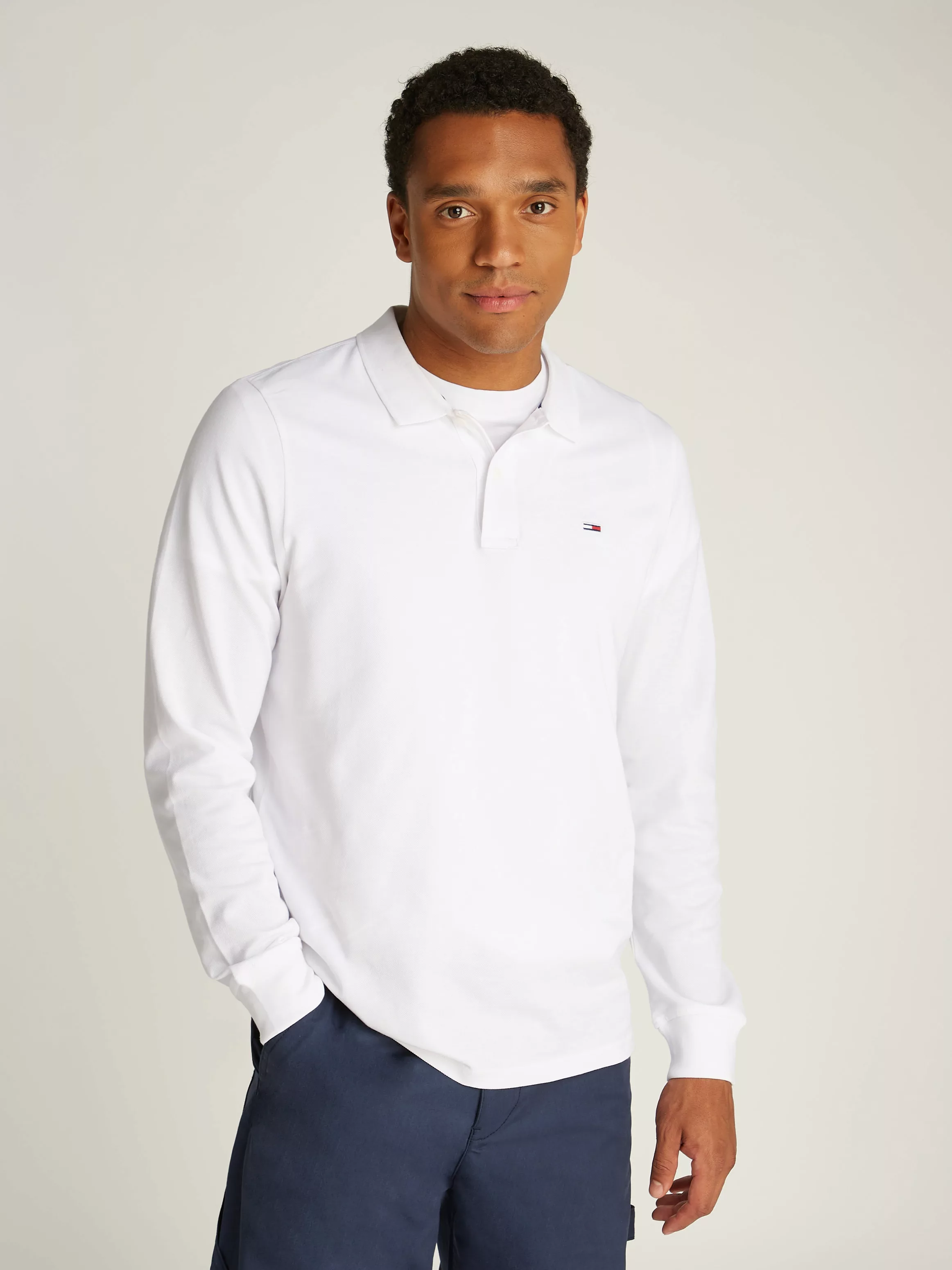 Tommy Jeans Poloshirt "TJM SLIM PLACKET LS POLO", mit Polokragen günstig online kaufen