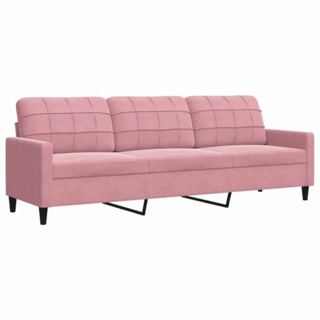 vidaXL Sofa 3-Sitzer-Sofa Rosa 210 cm Samt günstig online kaufen