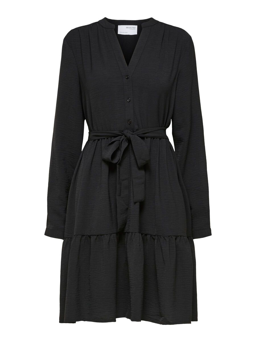 Selected Mivia Kurzes Kleid Mit Langen Ärmeln 42 Black günstig online kaufen
