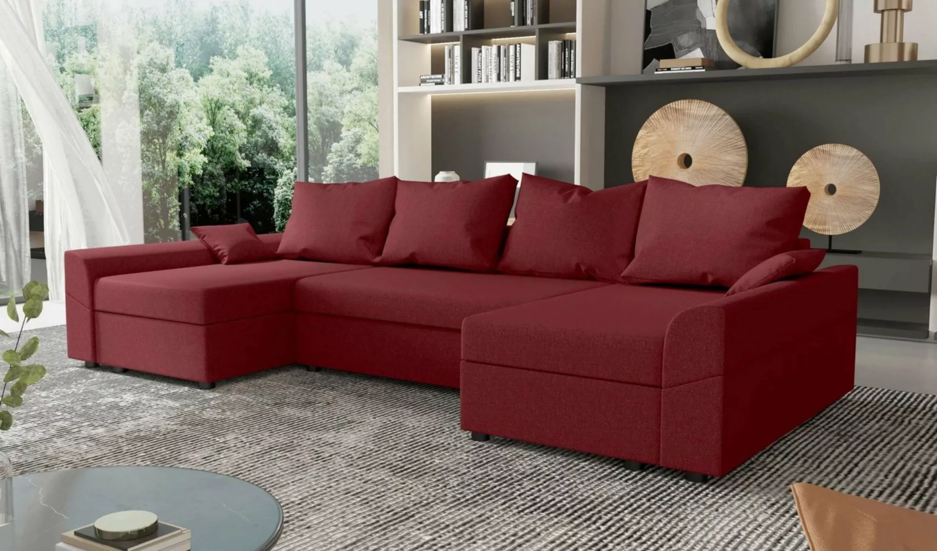 Stylefy Wohnlandschaft Carolina, U-Form, Eckcouch, Sofa, Sitzkomfort, mit B günstig online kaufen