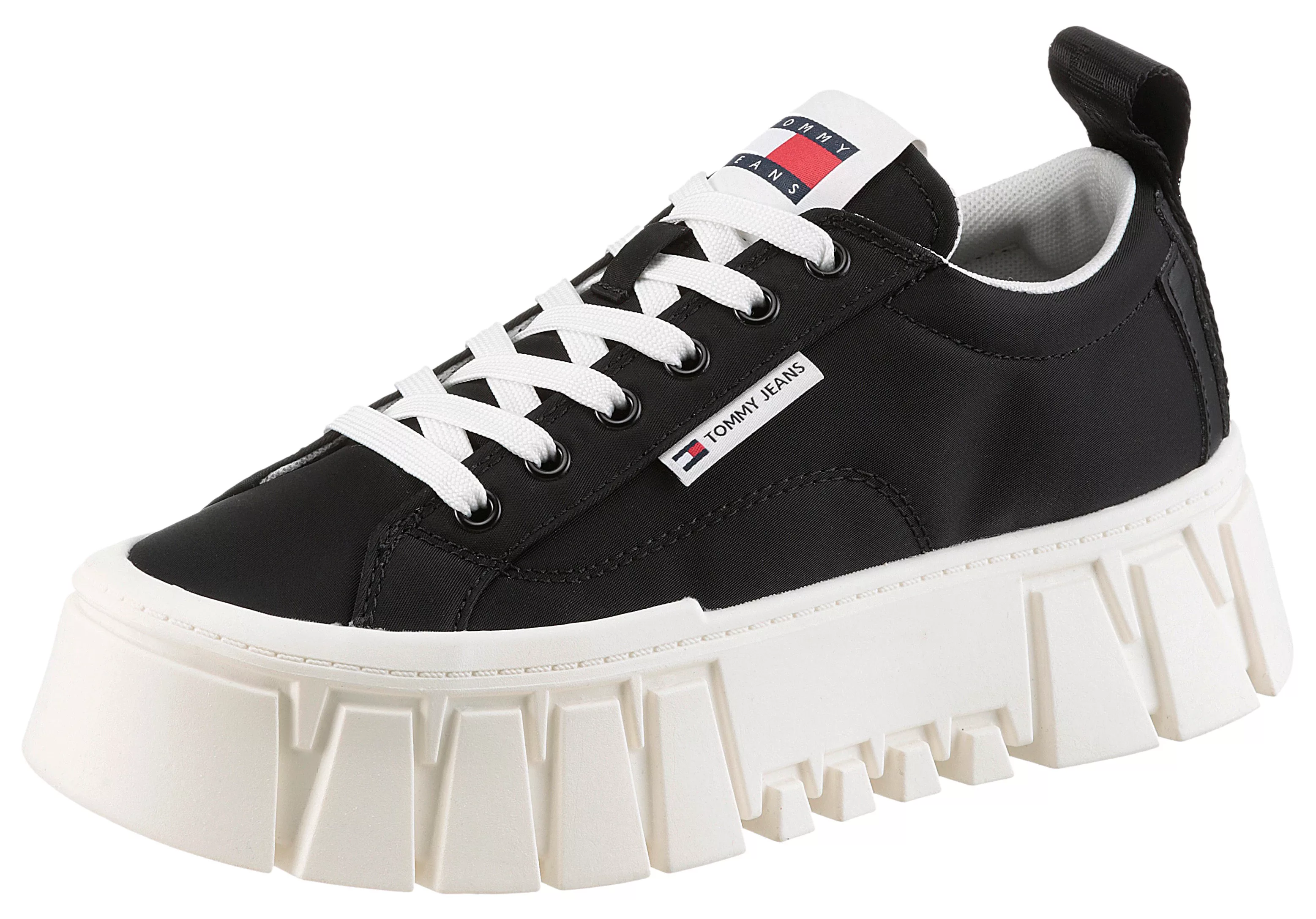 Tommy Jeans Plateausneaker "TJW FLATFORM SNEAKER NYLON", Freizeitschuh, Hal günstig online kaufen