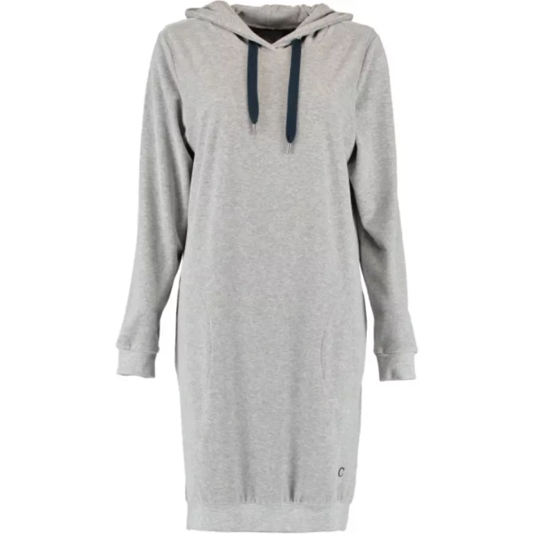 Cawö Home Active Longsize Hoodie 820 - Farbe: grau-melange/navy - 71 - XS günstig online kaufen