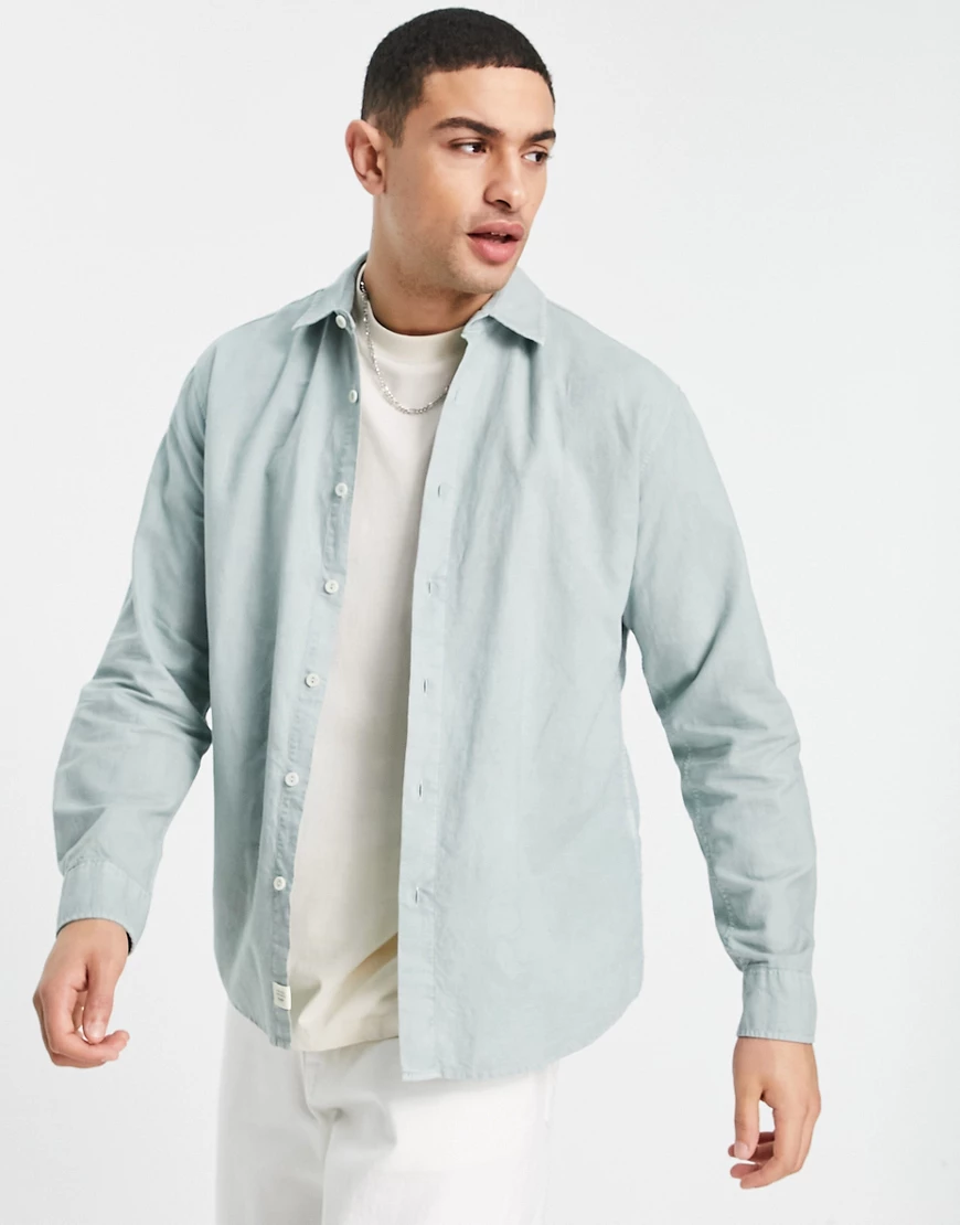 Pull&Bear – Hemd in Blau günstig online kaufen