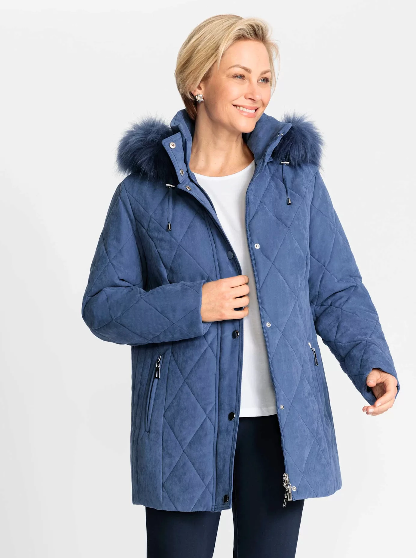 Classic Steppjacke, mit Kapuze günstig online kaufen