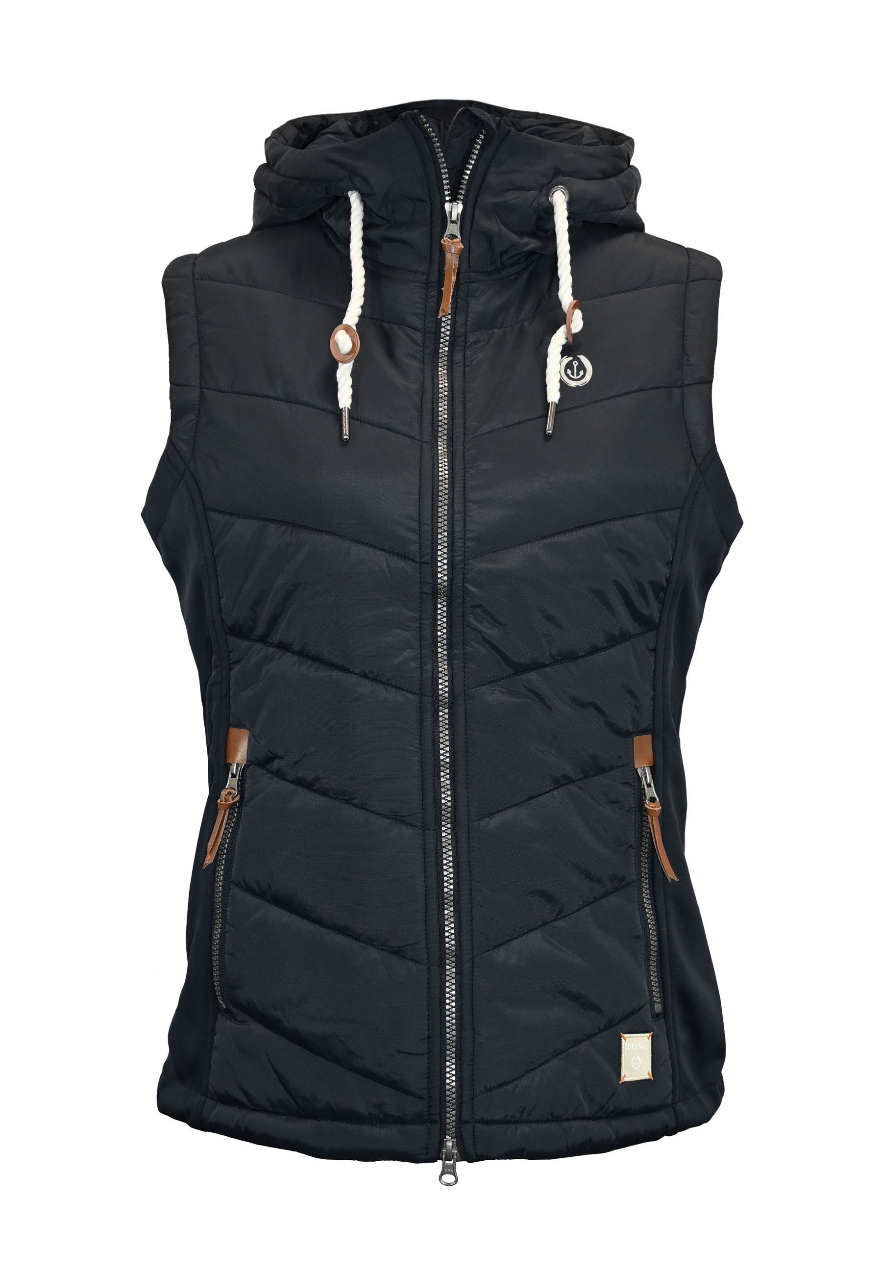 MADSea Allwetterjacke Steppweste hoher Kragen und günstig online kaufen