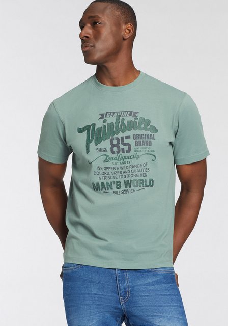 Man's World T-Shirt Kurzarm, mit stylischem Print, Rundhalsausschnitt, aus günstig online kaufen