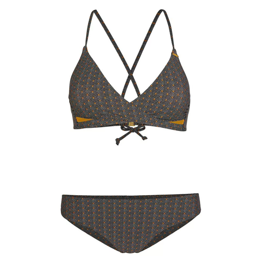 O´neill Baay Maoi Mix Fixed Bikini 36 Black All Over Print / Yellow günstig online kaufen