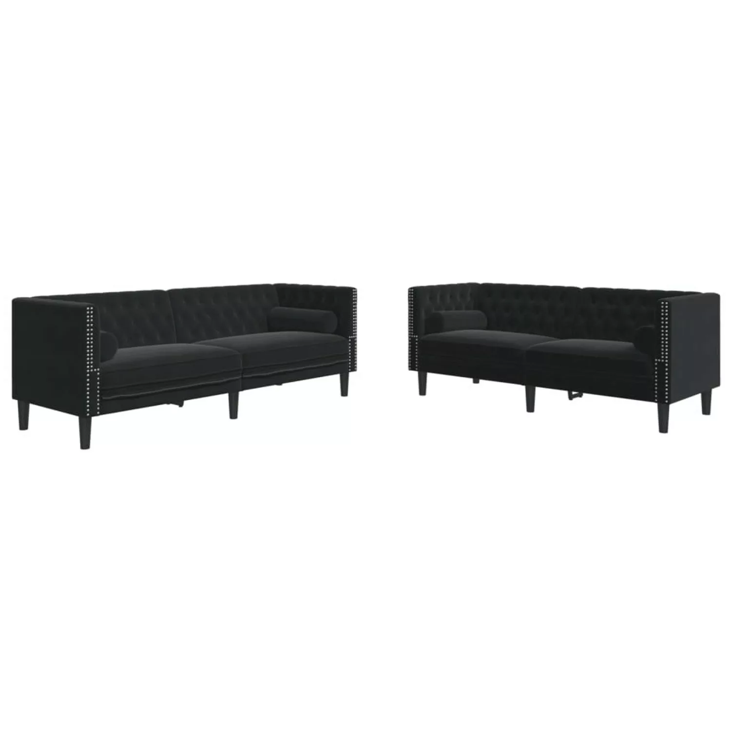 vidaXL Sofa 2-tlg. Chesterfield-Sofa-Set mit Nackenrollen günstig online kaufen