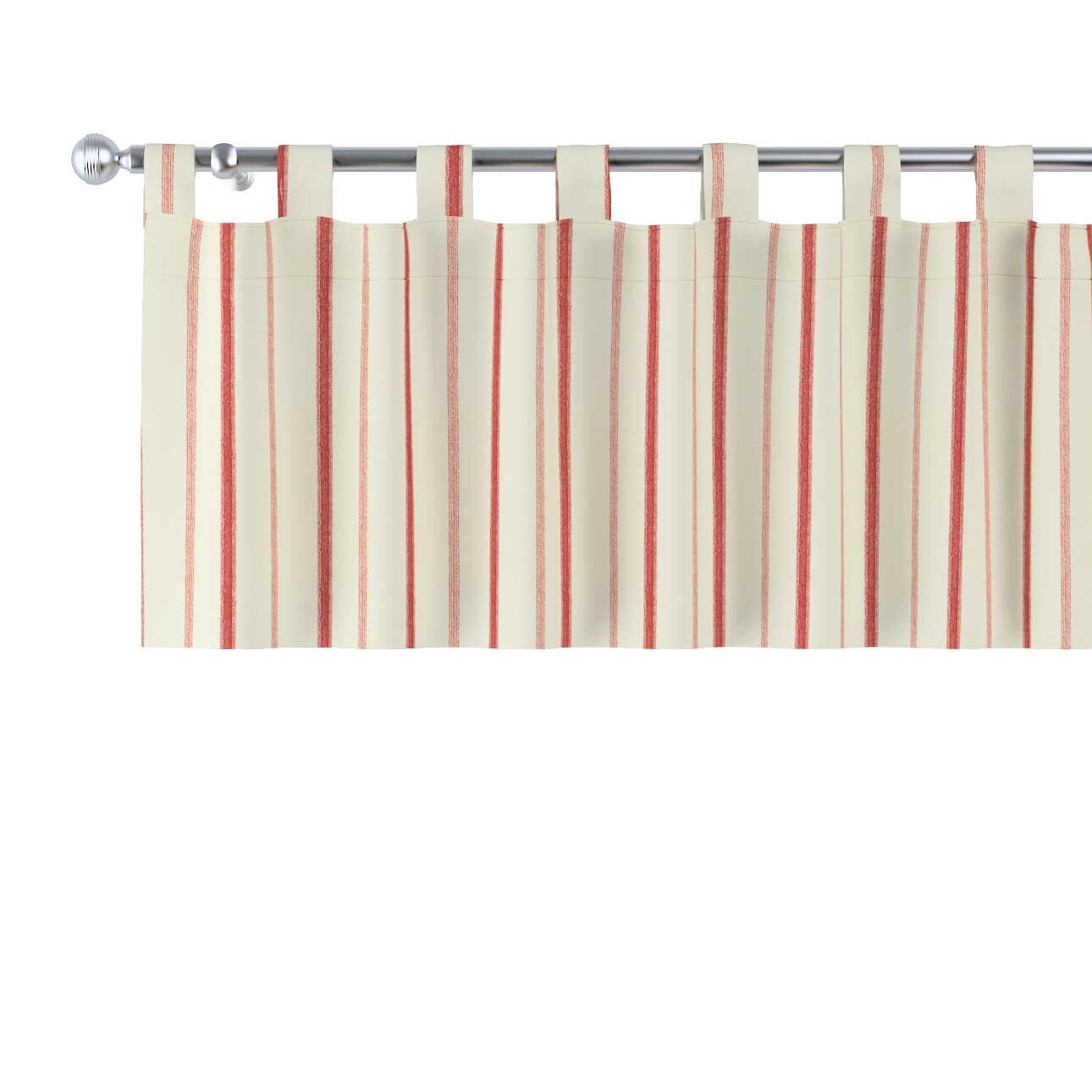 Kurzgardine mit Schlaufen, creme- rot gestreift, 260 x 40 cm, Avinon (129-1 günstig online kaufen