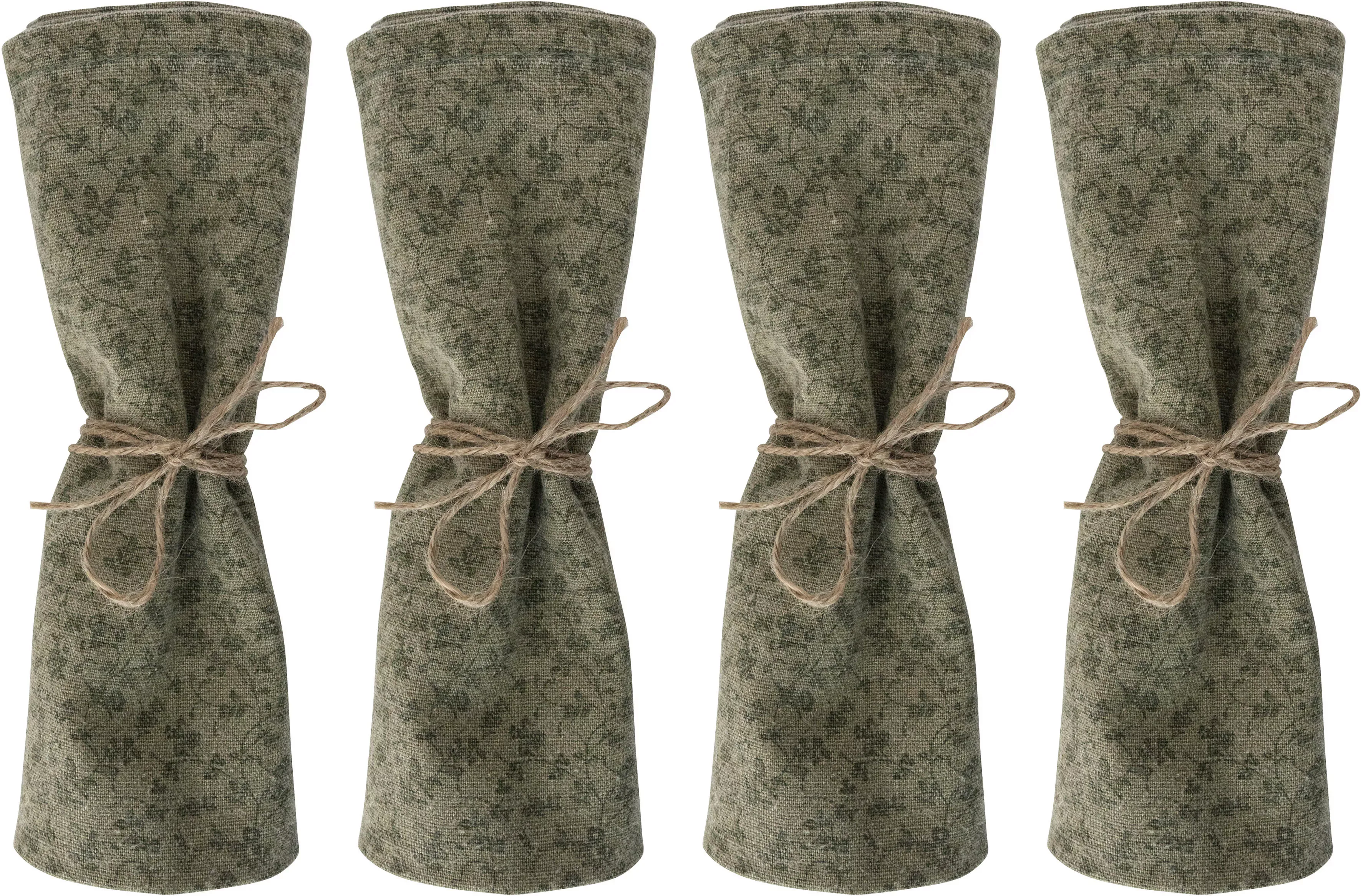 LAURA ASHLEY Stoffserviette »Wild Clematis, mit Blumenmotiv«, (Set, 4 St.), günstig online kaufen