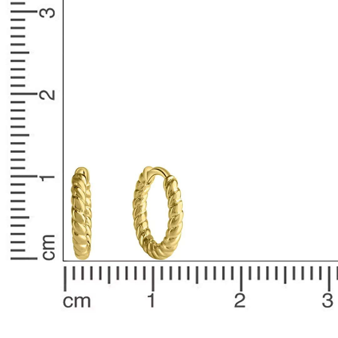 CELESTA Paar Creolen »925 Silber vergoldet twisted 12mm« günstig online kaufen