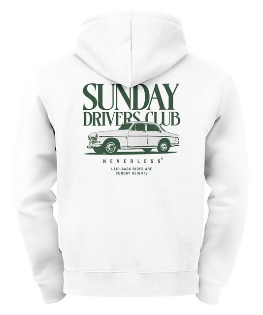 Neverless Hoodie Herren Hoodie Backprint Oldtimer Auto Sunday Driver Club A günstig online kaufen