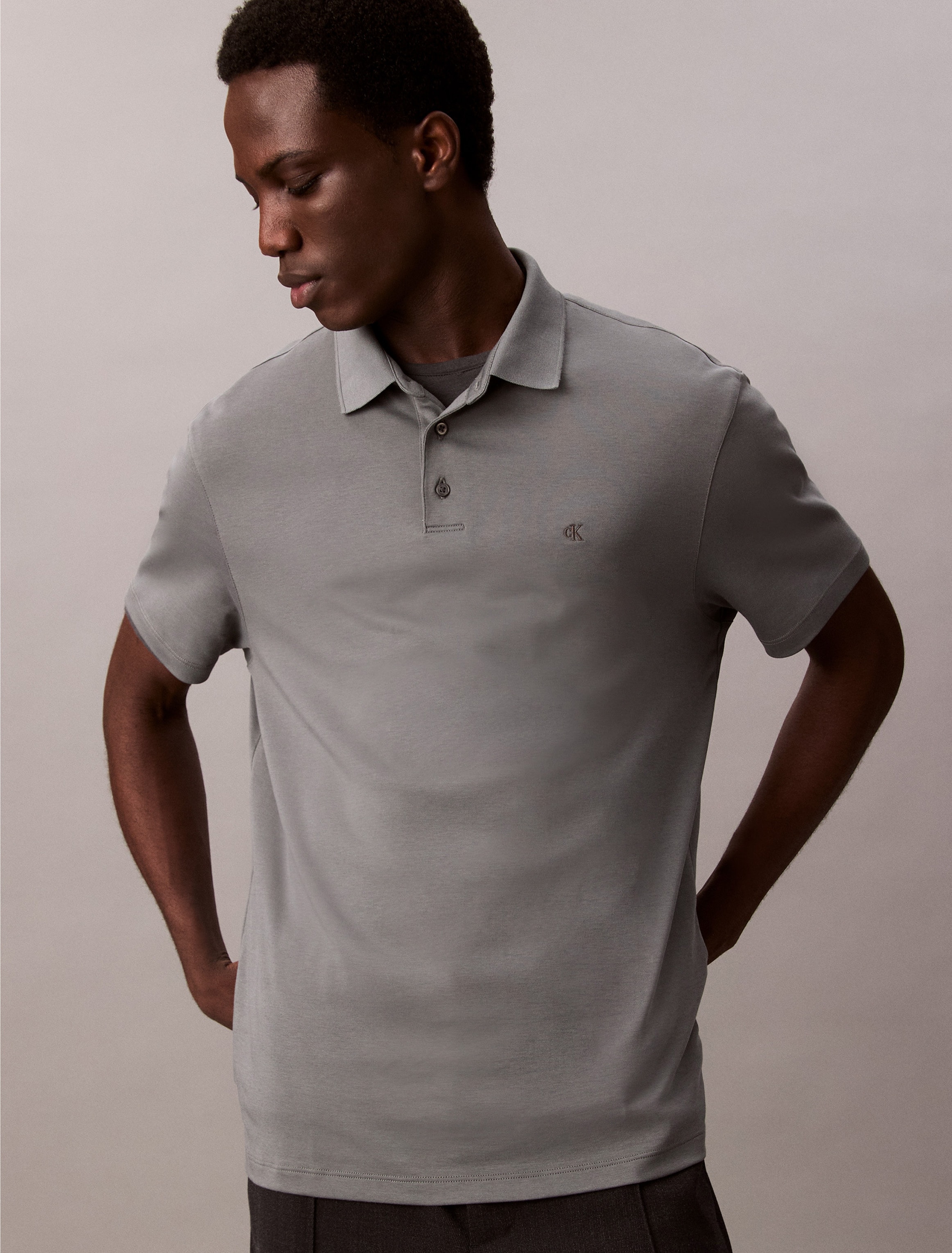 Calvin Klein Poloshirt "SS SUPIMA CHEST EMB POLO", Mit Rundhalsausschnitt günstig online kaufen